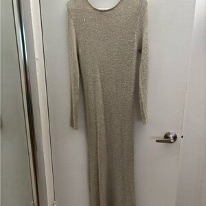 Zara Taupe Long Sleeve Dress